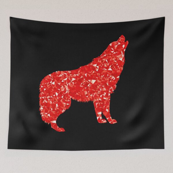 Item preview, Ruby Howling Wolf designed and sold by WowAllinOne.
