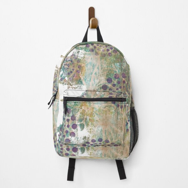 Item preview, Abstract Grunge Gelli Print - Maroon and Neutrals Mixed Media designed and sold by hoganburleigh.
