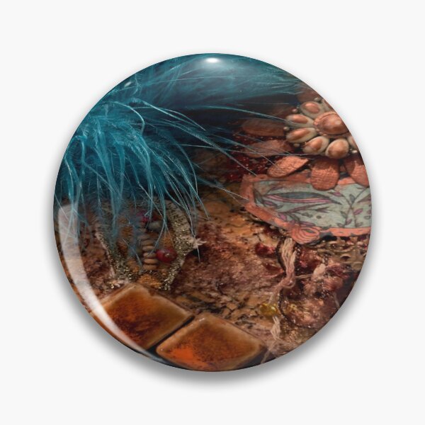 Artikelvorschau, Blue Feather Collage von Linda Hartley entworfen und verkauft von lindamoh.