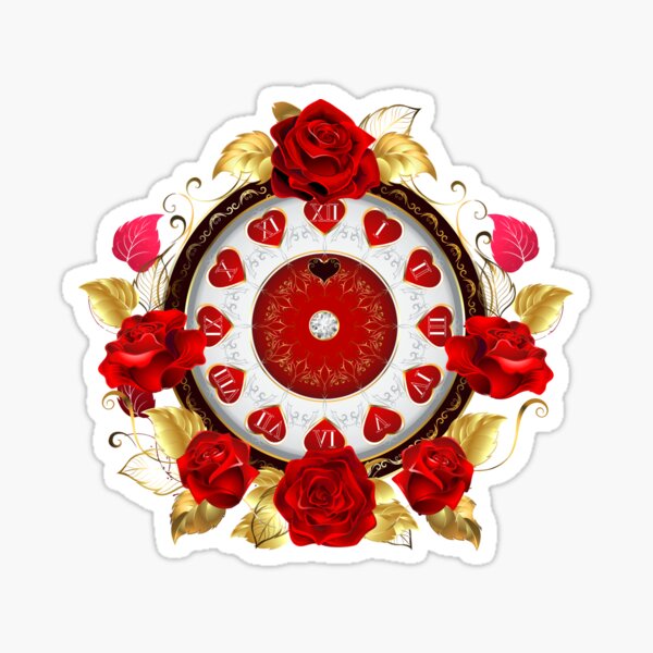 Item preview, Uhr mit Rosen designed and sold by myTprint.