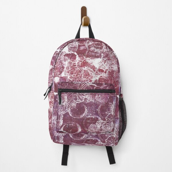 Item preview, Textured Grunge Abstract in Red Florals & Circles designed and sold by hoganburleigh.