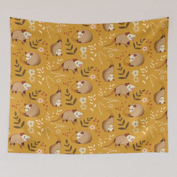 Item preview, Possum - Cute Orange and Yellow Cartoon Animal Pattern designed and sold by TheRainbowRoom.