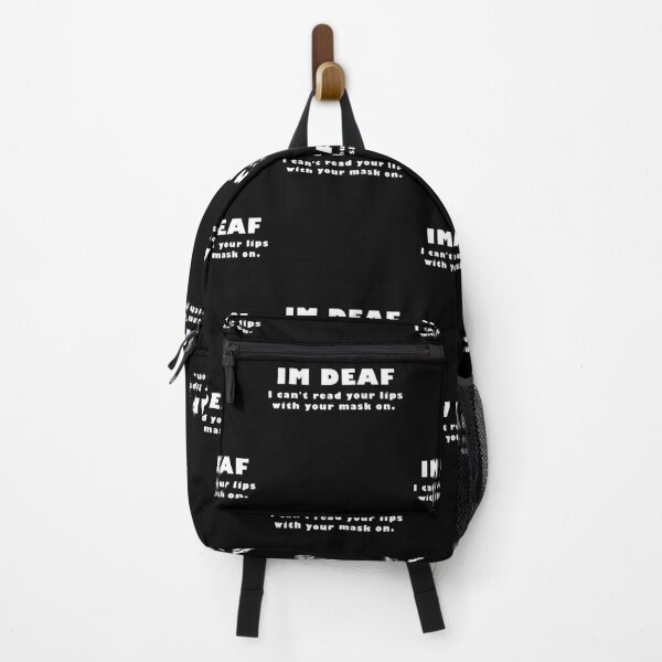 Item preview, I'm Deaf I Can't Read Your Lips With Your On White designed and sold by LOVSCVBA.