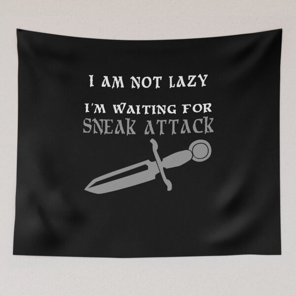Item preview, I'm Not Lazy I'm A Rogue Dnd Slim Fit Tshirt designed and sold by LOVSCVBA.