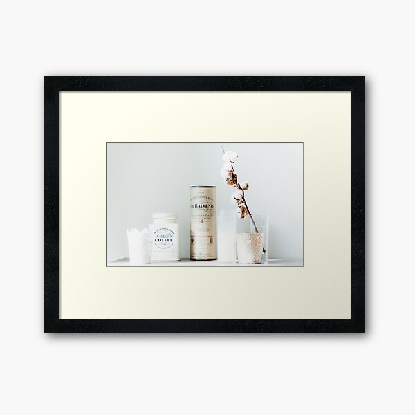 Whiskey and coffee Framed Art Print