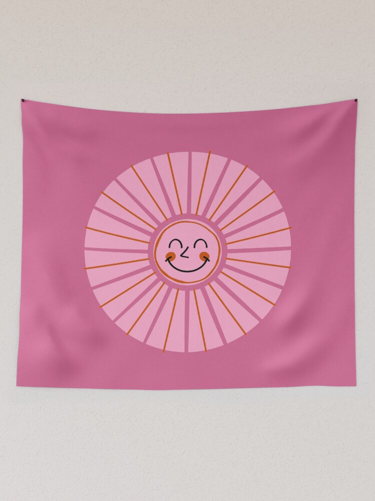 Pink discount sun tapestry