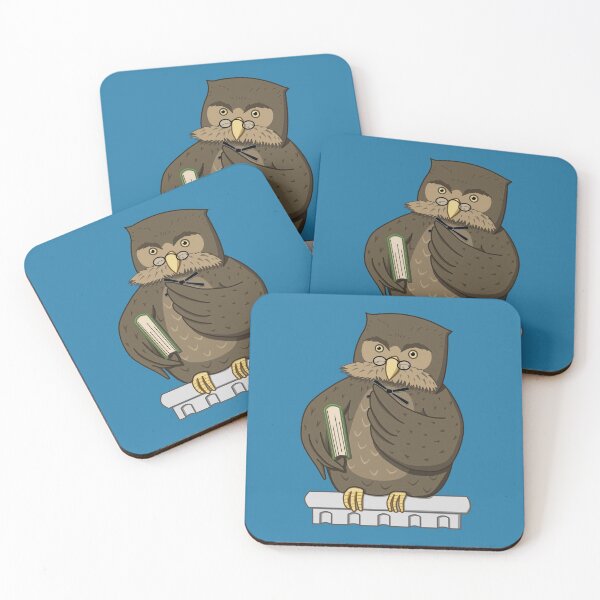 Item preview, Thoughtful philosopher owl with book designed and sold by Sanguinik.