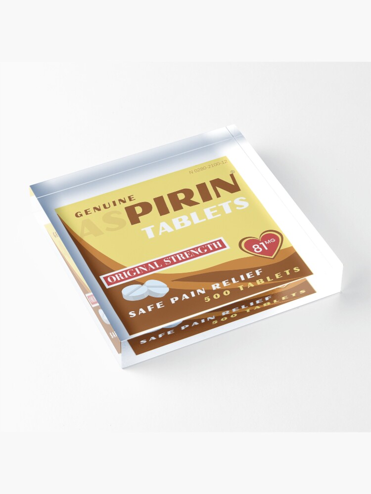 Alternate view of PIRIN TABLETS Acrylic Block