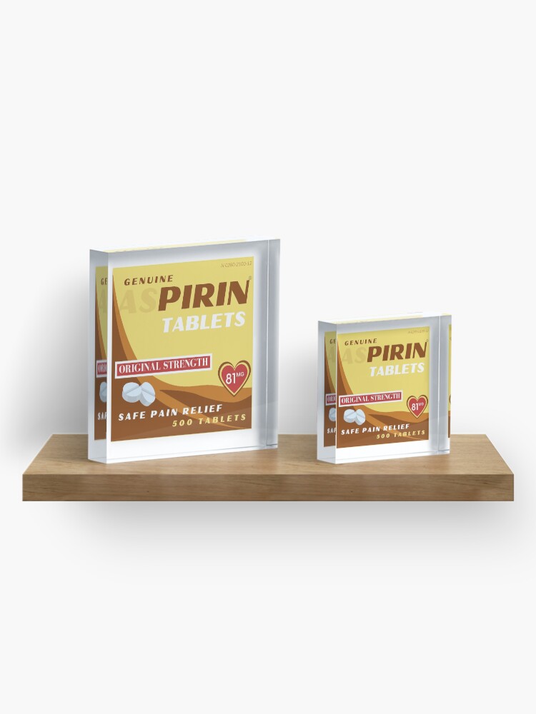 Alternate view of PIRIN TABLETS Acrylic Block