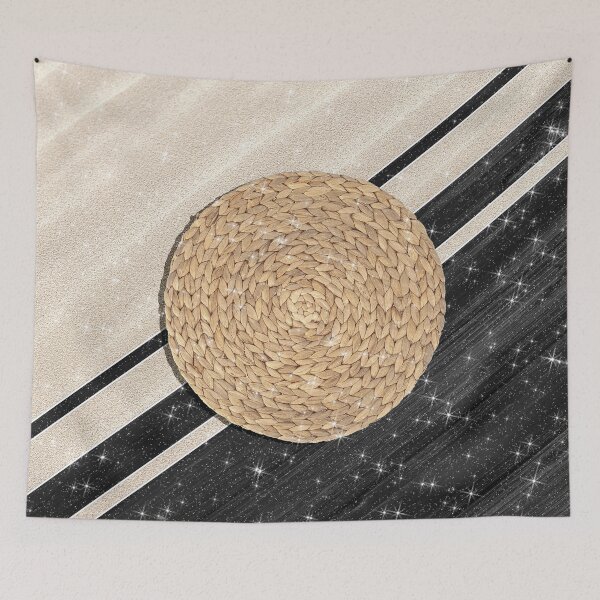 Item preview, Boho Retro Beach Wood Sand and Braided Woven Zen Yin Yang Summer  designed and sold by Jolly-Yosei.