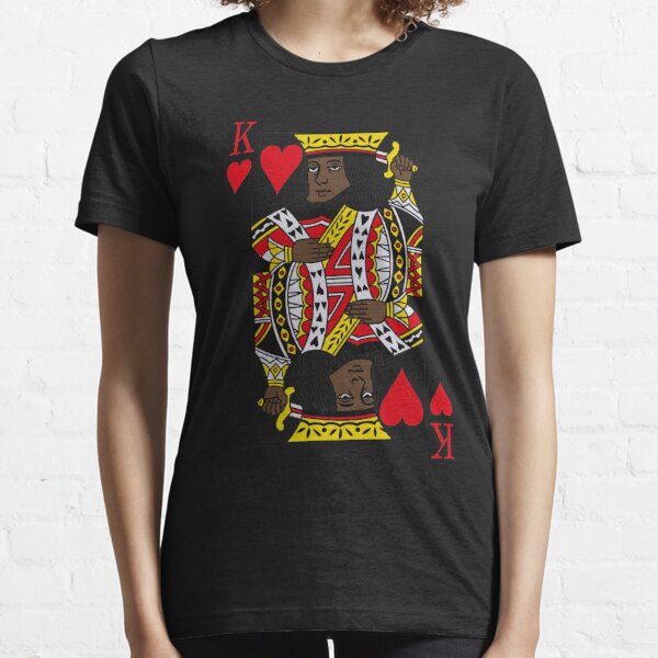 Black Heart King Queen Eyes Red Designer Premium T-Shirt