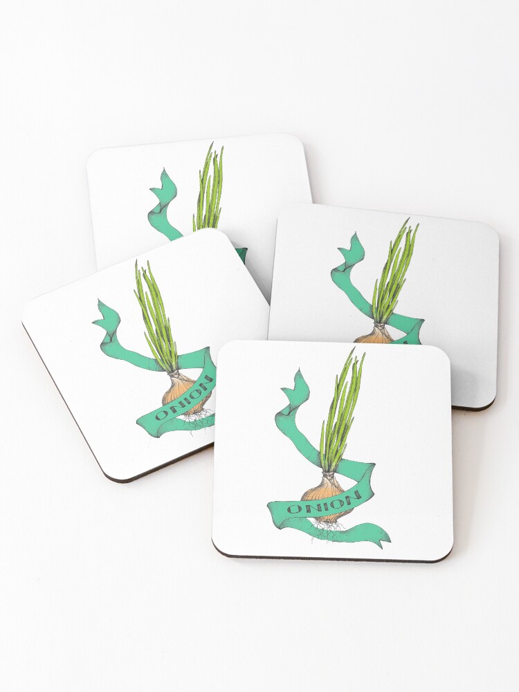 Thumbnail 1 of 5, Coasters (Set of 4), Onion designed and sold by klops.