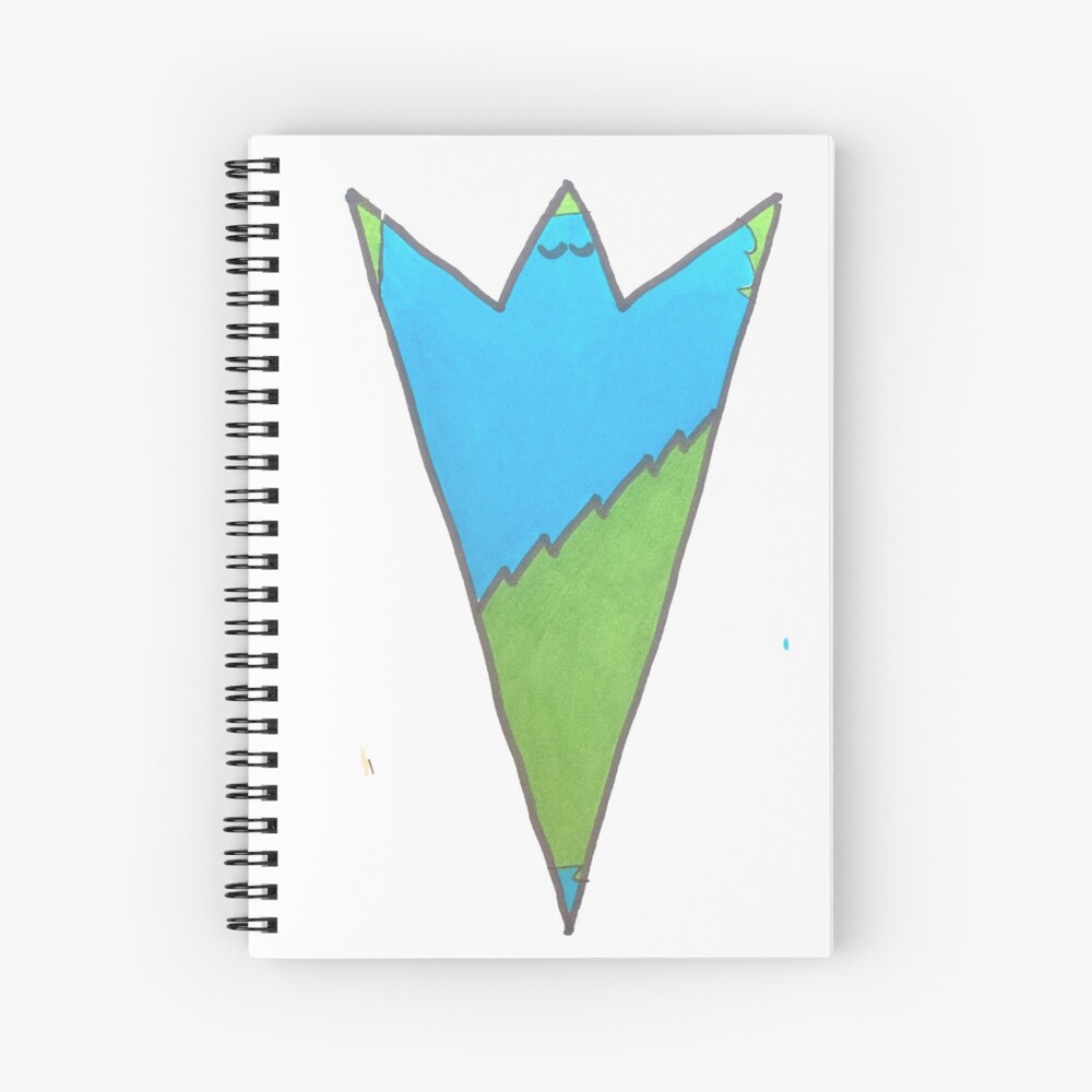 Blue and Green Ta-Dah! - Serenity - Peace - Joy Spiral Notebook