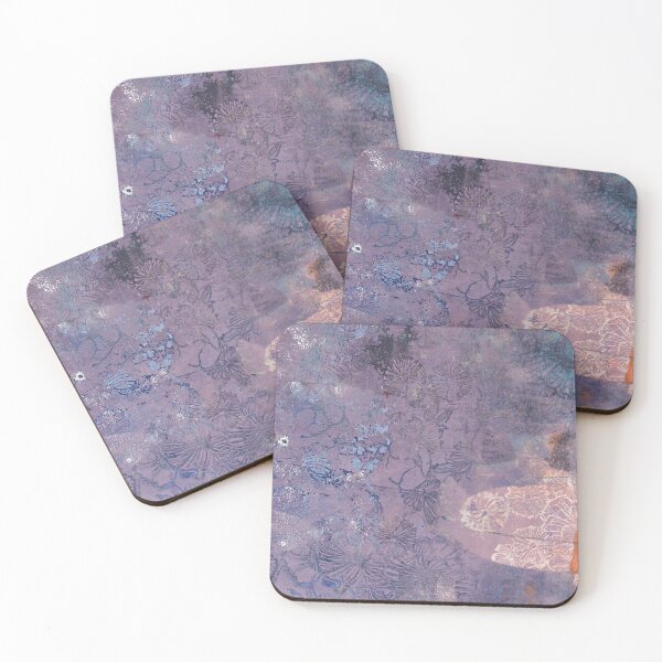 Item preview, Lilac Purple Abstract Floral Gelli Print designed and sold by hoganburleigh.
