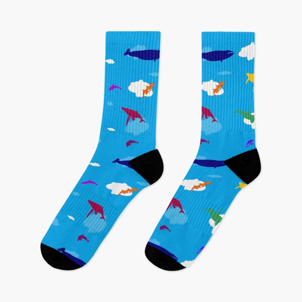 Item preview, Whales and dolphins in the clouds designed and sold by Slap-Cat.