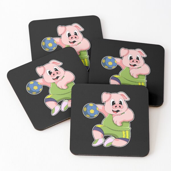 Item preview, Pig as Handball player with Handball designed and sold by Snabdesign84.