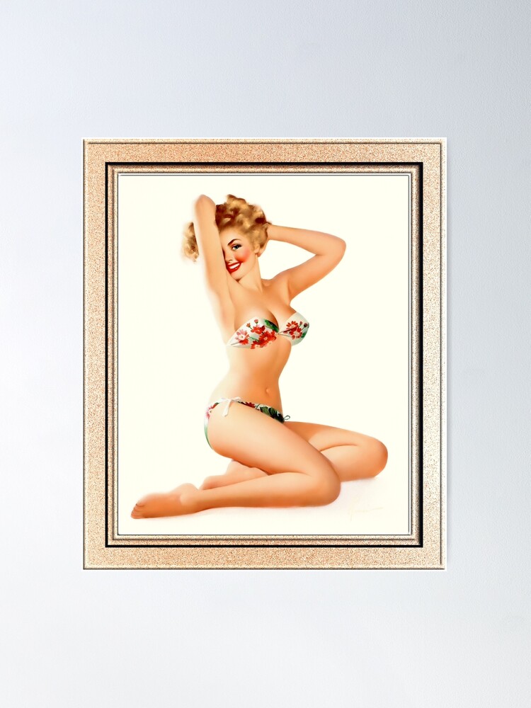 Bathing Suit Beauty by Edward Runci Pin-Up Girl Vintage Artwork Poster for  Sale by xzendor7
