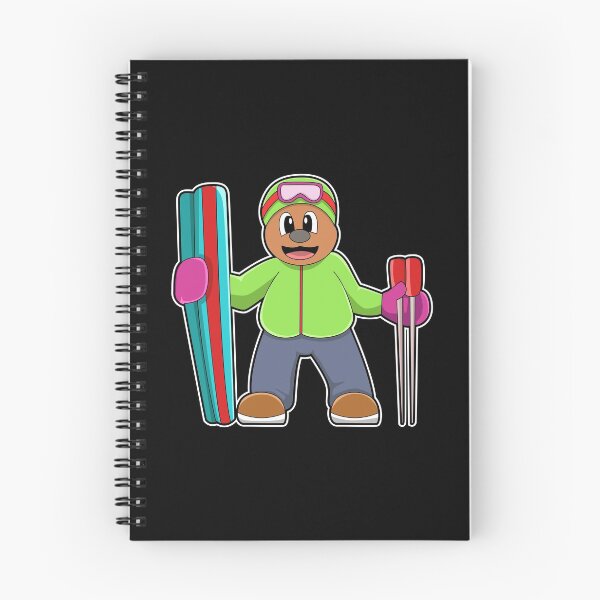 Item preview, Bear as Skier with Ski & Ski poles designed and sold by Snabdesign84.