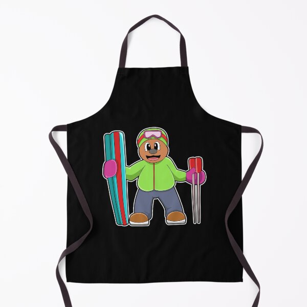 Item preview, Bear as Skier with Ski & Ski poles designed and sold by Snabdesign84.
