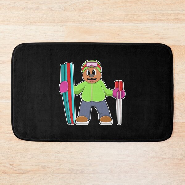 Item preview, Bear as Skier with Ski & Ski poles designed and sold by Snabdesign84.