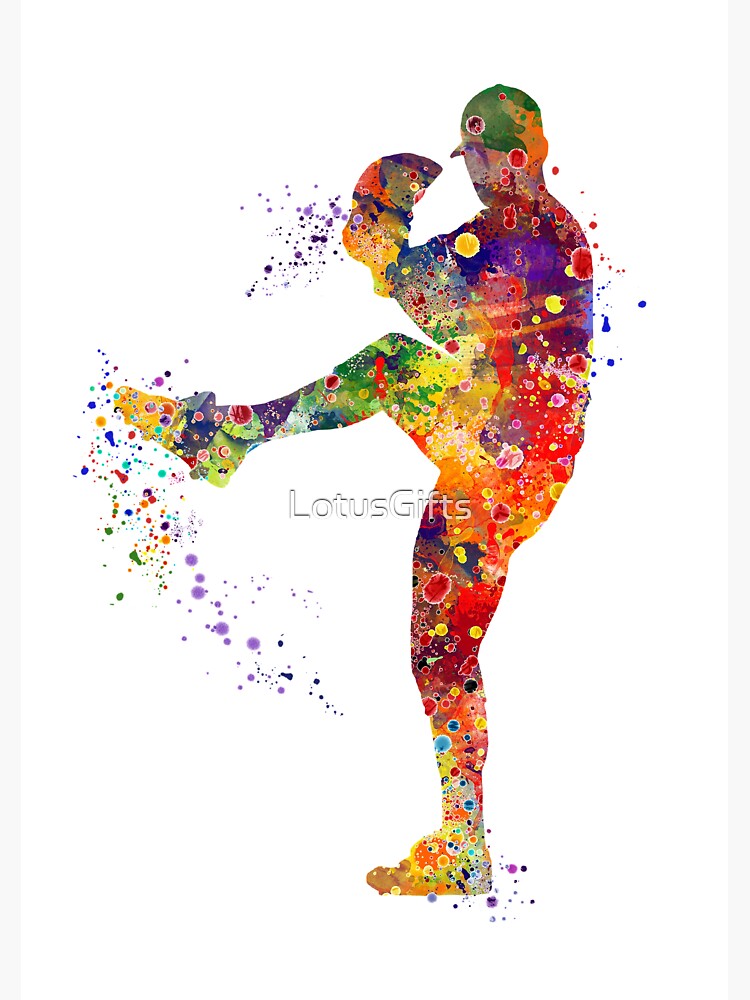 Baseball Pitcher Silhouette' Sticker