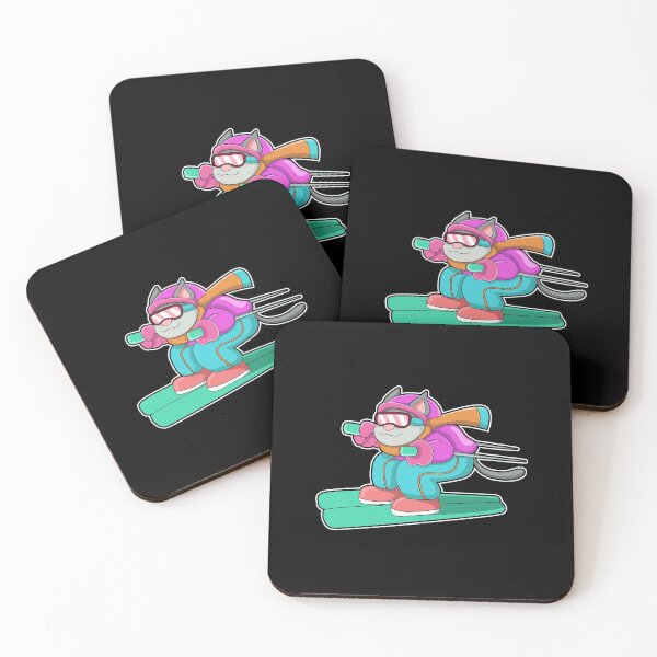 Item preview, Cat as Ski jumper with Ski & Ski goggles designed and sold by Snabdesign84.