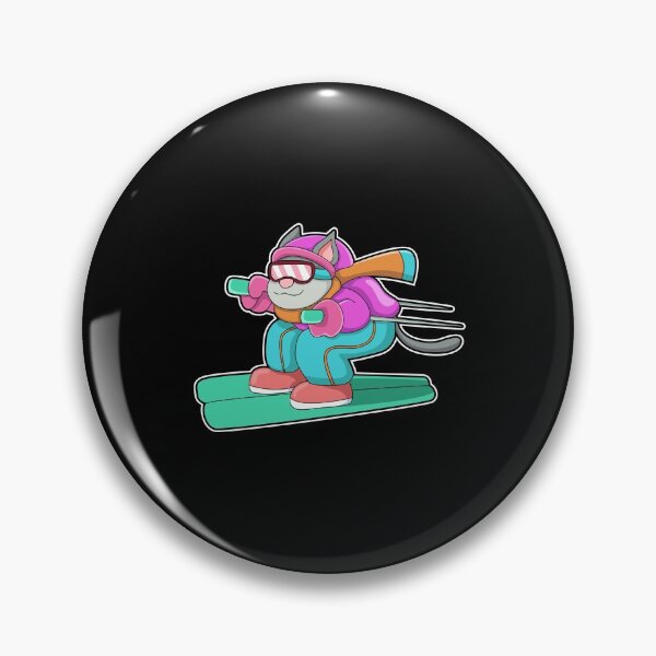 Item preview, Cat as Ski jumper with Ski & Ski goggles designed and sold by Snabdesign84.