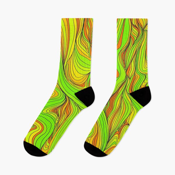 Item preview, Trippy yellow and green swirls designed and sold by CreativePetlin.