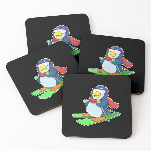 Item preview, Penguin as Skier with Ski Scarf & Sunglasses designed and sold by Snabdesign84.