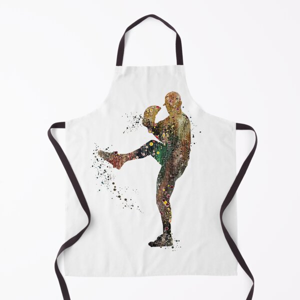 Item preview, Baseball Pitcher Boy Watercolor Silhouette designed and sold by LotusGifts.