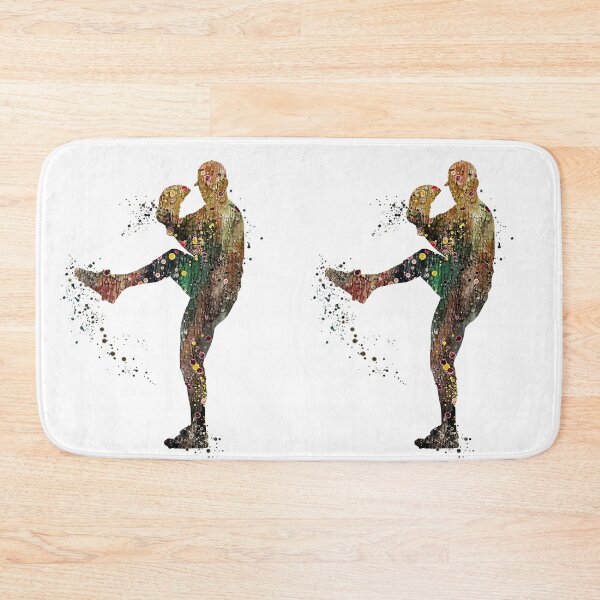 Item preview, Baseball Pitcher Boy Watercolor Silhouette designed and sold by LotusGifts.