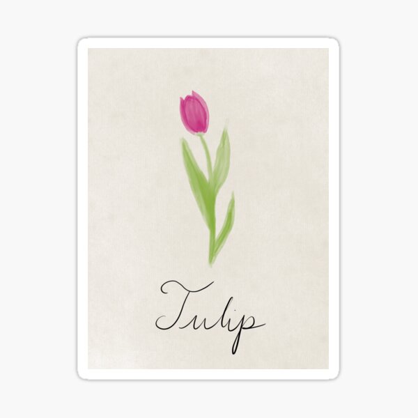 Digital Watercolor - Tulip Sticker