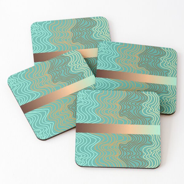 Item preview, Turquoise Psychedelic Curves and Lines  designed and sold by Ksaavet.