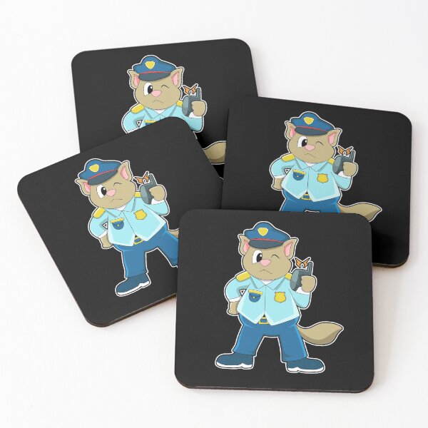 Item preview, Tomcat as Police officer with Uniform & Microphone designed and sold by Snabdesign84.