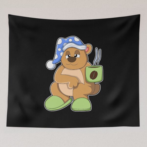 Item preview, Bear with Cup of Coffee & Sleepyhead designed and sold by Snabdesign84.