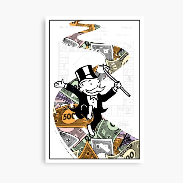 Mr Monopoly - MONEY BRICK ROAD Canvas Print