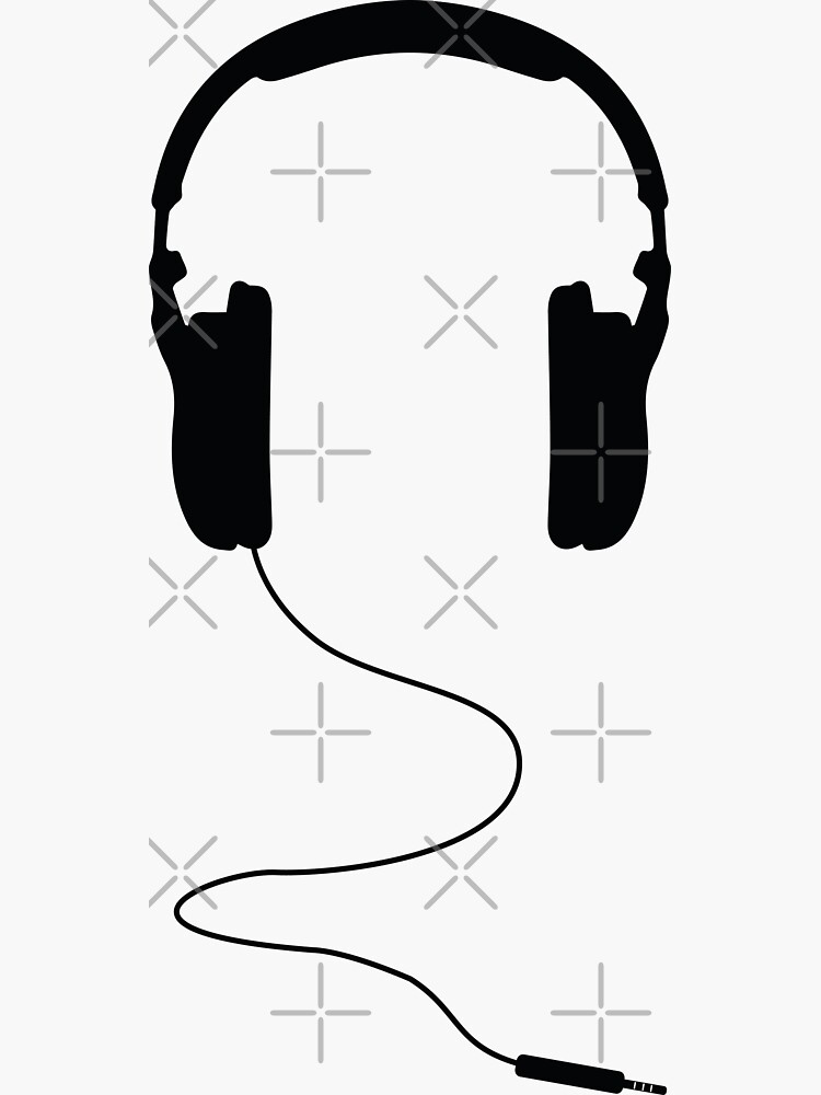 Headphones Sticker for Sale by DCornel