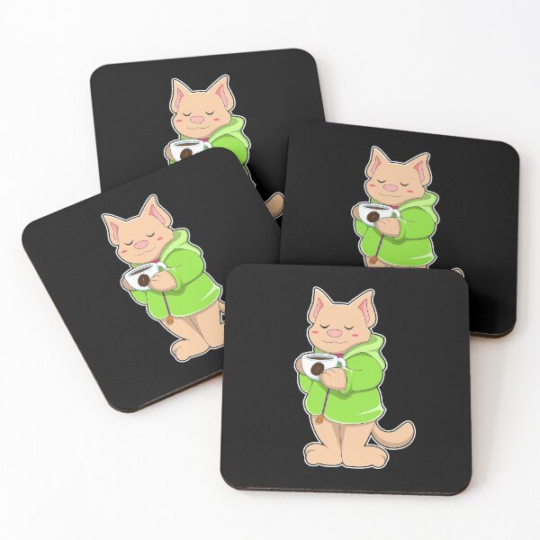 Item preview, Cat with Cup of Coffee & Pajamas designed and sold by Snabdesign84.