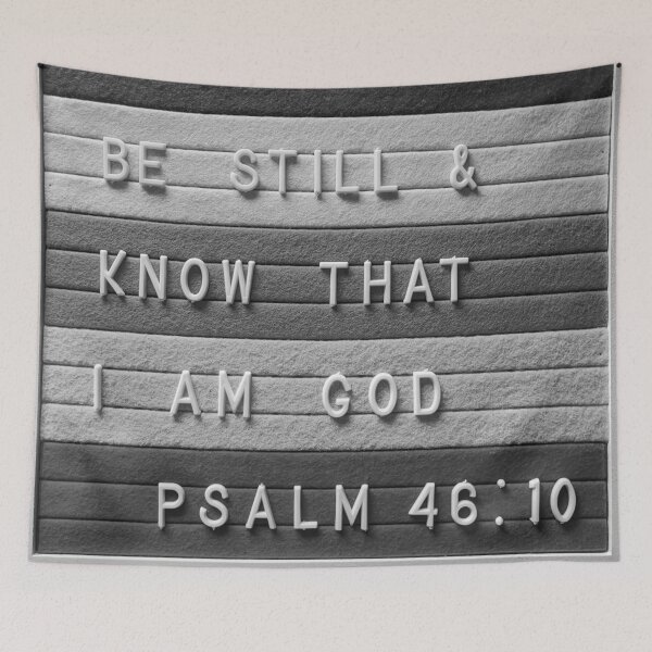 Item preview, Be Still & Know That I Am God Letterboard (black and white edit) designed and sold by Grace Feucht.