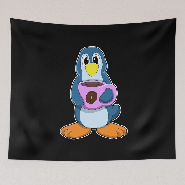 Item preview, Penguin with Cup of Coffee designed and sold by Snabdesign84.