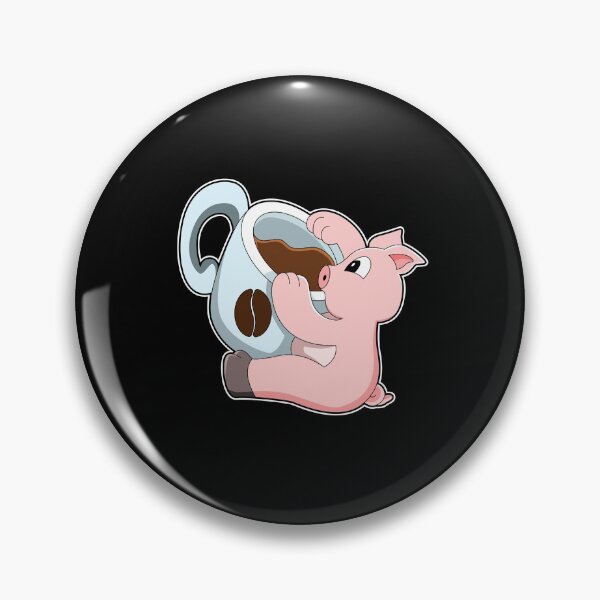 Item preview, Pig with Cup of Coffee designed and sold by Snabdesign84.