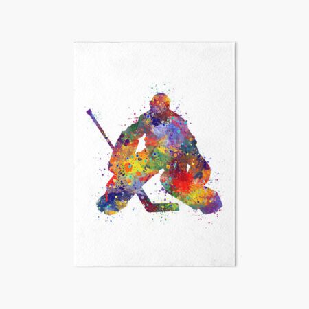 DIGITAL DOWNLOAD Boy Field Hockey Goalie Watercolor Wall Art -  Sweden