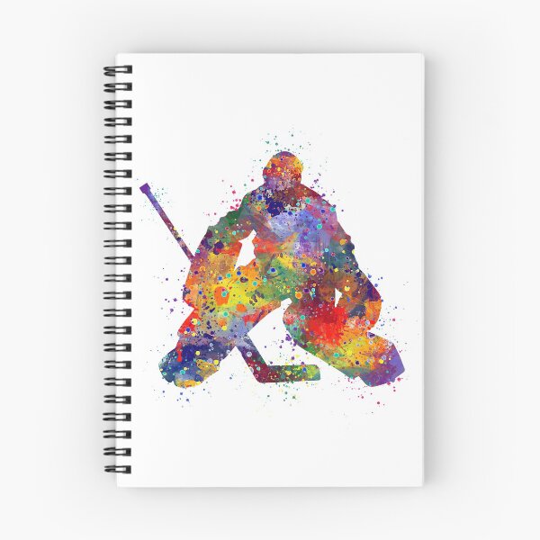 Item preview, Ice Hockey Goalie Boy Watercolor Silhouette designed and sold by LotusGifts.