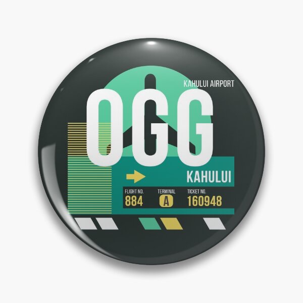 Item preview, Kahului Maui (OGG) Airport Code Baggage Tag designed and sold by SLAG-Creative.