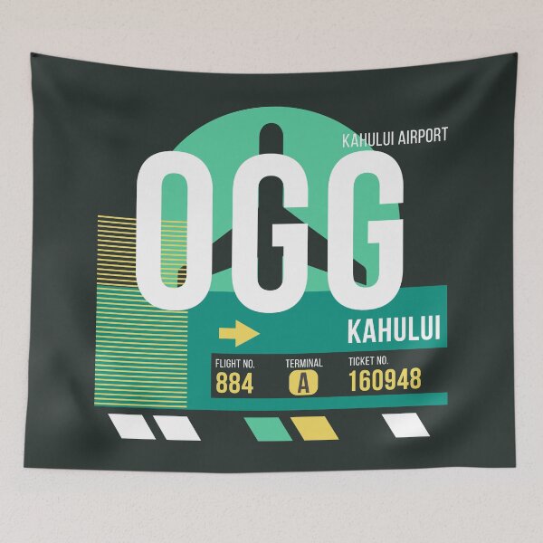 Item preview, Kahului Maui (OGG) Airport Code Baggage Tag designed and sold by SLAG-Creative.