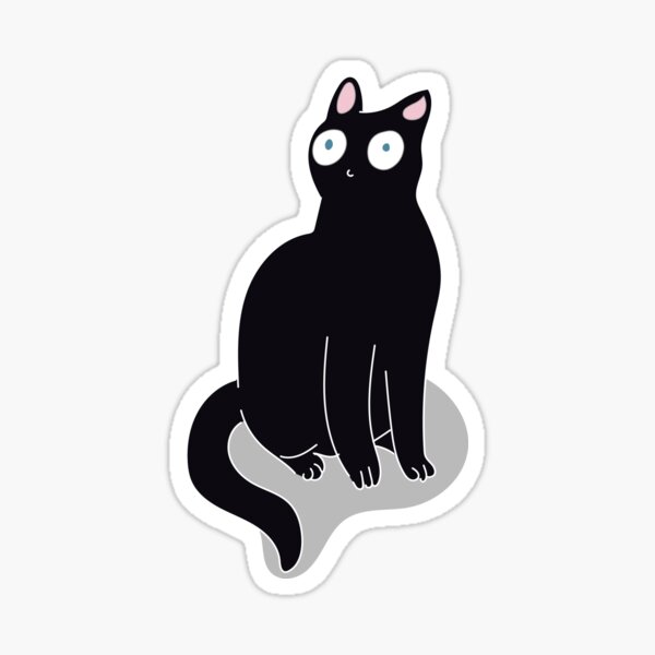 Desenho felino bonitinho kawaii anime gatinho preto mágico bruxa do  halloween gato animais domésticos