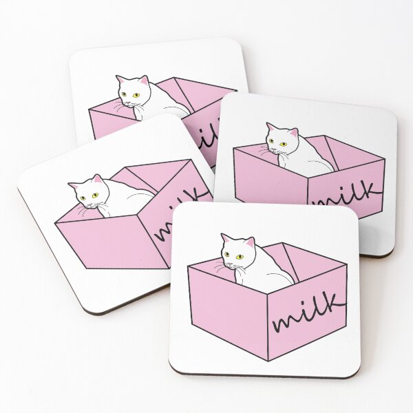 Item preview, white cats milk design. designed and sold by dadamda.