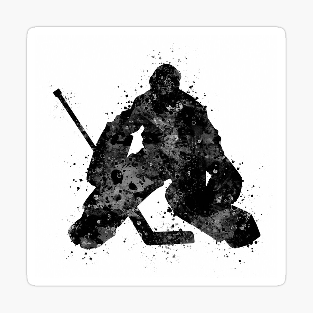 Ice Hockey Boy Player Watercolor Sports Gift Throw Pillow by LotusArt