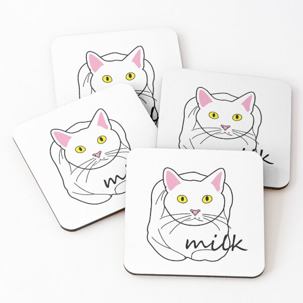 Item preview, white cats milk design.  designed and sold by dadamda.
