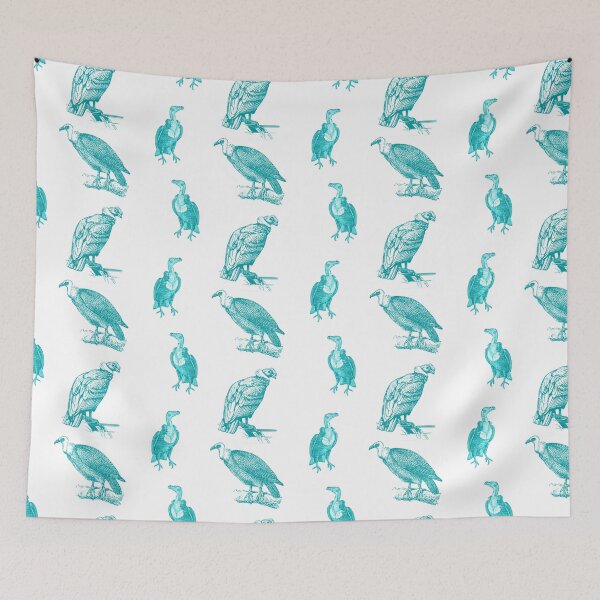 Item preview, Vulture illustration pattern designed and sold by TheWaterBirds.